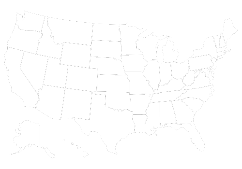 US map white