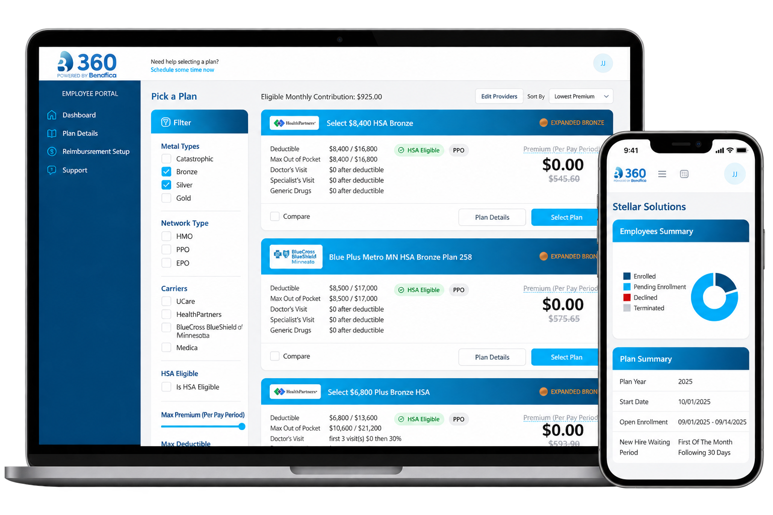 BEN360 platform mock-up splash